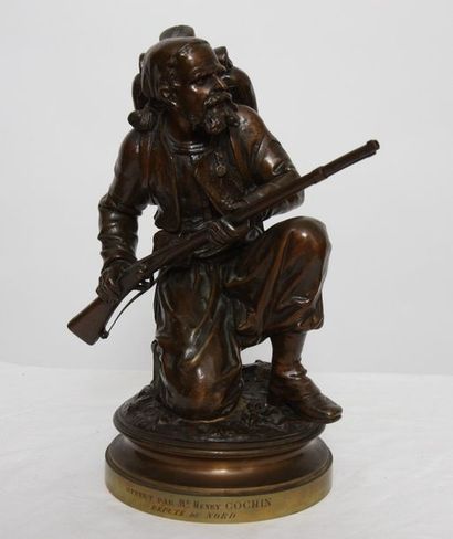 null BRONZE "LE ZOUAVE ACCROUPI" DE CHARLES ANFRIE (1833-1905)

En bronze patiné,...