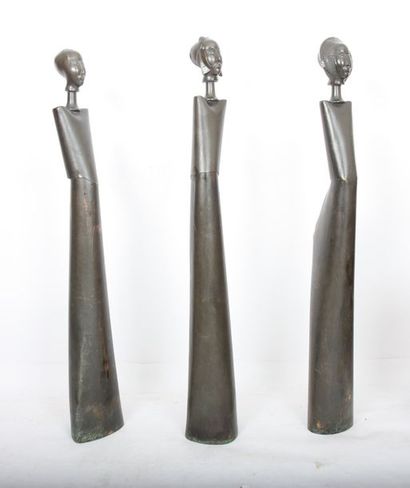 null ENSEMBLE DE 3 BRONZES "LES 3 GRACES" DE PAUL WUNDERLICK (1927-2010)

En bronze...