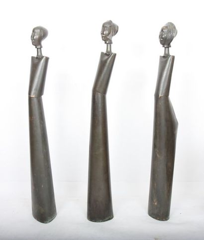 null ENSEMBLE DE 3 BRONZES "LES 3 GRACES" DE PAUL WUNDERLICK (1927-2010)

En bronze...