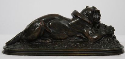 null GROUPE EN BRONZE "TIGRE AU GAVIAL" DE ANTOINE LOUIS BARYE (1796-1875)

En bronze...