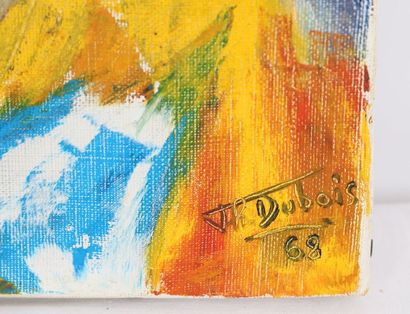 null TABLEAU "CLOWN A FOND JAUNE" 1968 DE J.H. DUBOIS

Huile sur toile, signée et...