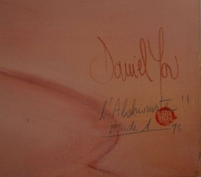 null PASTEL "L'ALCHIMISTE DE DANIEL YOU (1958).

Pastel sur carton, signé "Daniel...
