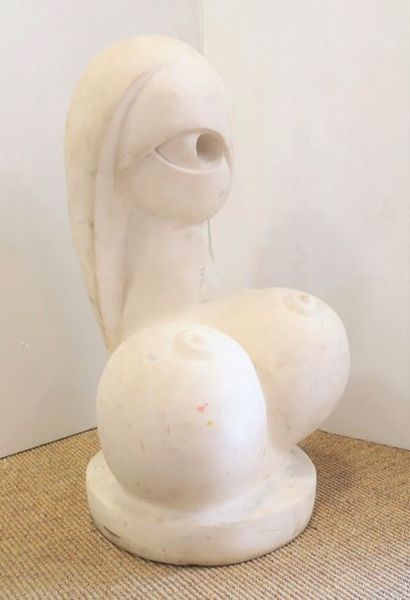 null SCULPTURE "FEMME-CHOUETTE" EN MARBRE DE CARRARE

En marbre statuaire de Carrare,...