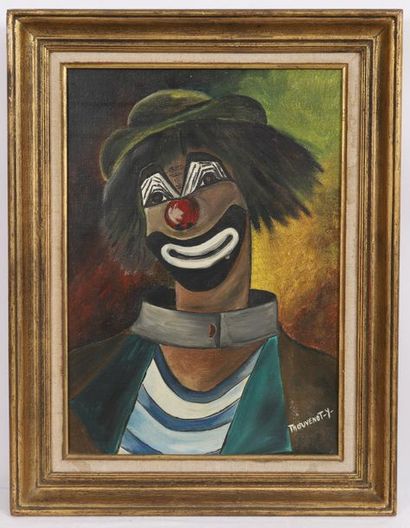 null TABLEAU "CLOWN AU COL GRIS" DE Y. THOUVENOT

Huile sur toile, signée, encadrée.

Epoque...