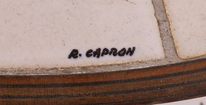 null TABLE BASSE OVALE EN CERAMIQUE "A L'HERBIER" DE ROGER CAPRON (1922-2006)

A...