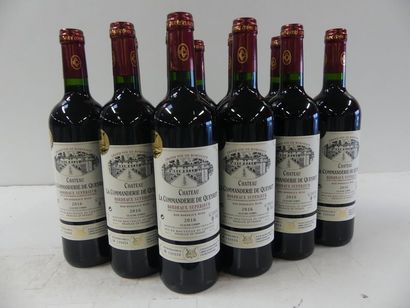 null 12 Château La Commanderie de Queyret Bordeaux Supérieur Récoltant Btles numérotées...