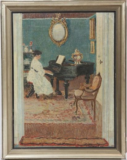 null TABLEAU «SCENE D’INTERIEUR, FEMME AU PIANO » DE LOUIS THEVENET (1874-1930)

Huile...