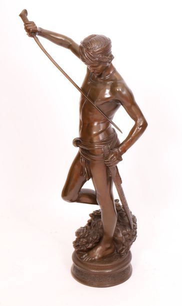 null IMPORTANT ET RARE BRONZE "DAVID VAINQUEUR" DE Antonin MERCIÉ (1845-1916)

Bronze...
