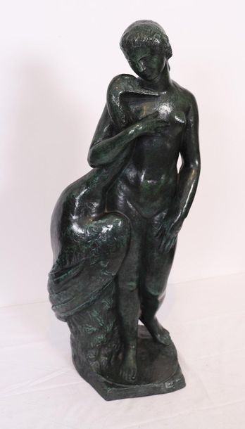 null GRAND BRONZE "LEDA ET LE CYGNE" DE Auguste GUÉNOT (1882-1966)

Sculpture en...