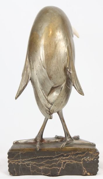 null SUBJECT "MARABOUT" BY ALEXANDRE KELETTY (1874-1940)

In silvered bronze, with...