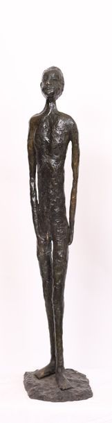 null BRONZE "HOMME DEBOUT" DE jean D'HAU (XIX-XXIè)

En bronze patiné, repoant sur...