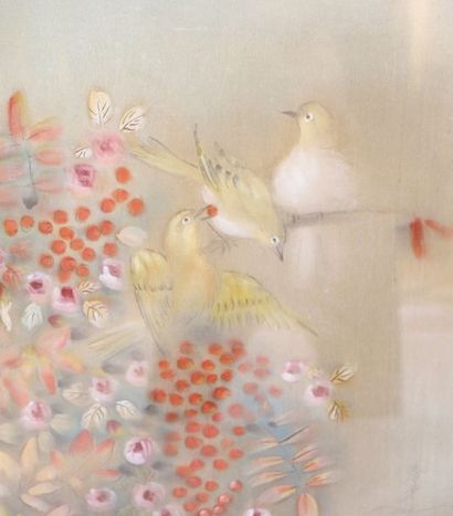 null PAIR OF PAINTINGS ON SILK "BIRDS BRANCHES" BY Shunko DESHIMA (XX)

Pencil and...