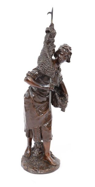 null BRONZE "LE RETOUR DE LA PECHUSE" D'Henryk KOSSOWSKI II (1855-1921)

Sculpture...