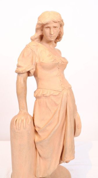 null TERRE CUITE "FEMME AU TAMBOURIN" DE Venancio VALLMITJANA Y BARBANY (1828-1919)

Sculpture...