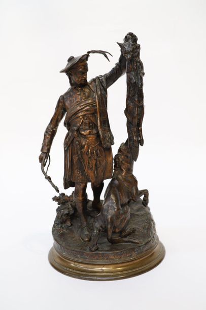 null BRONZE "CHASSEUR DE RENARD ECOSSAIS" Pierre-Jules MÈNE (1810-1879)

Sculpture...