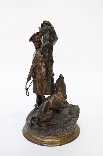 null BRONZE "CHASSEUR DE RENARD ECOSSAIS" Pierre-Jules MÈNE (1810-1879)

Sculpture...