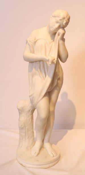 null MARBRE "JEUNE FILLE A L'OISEAU"

Statuaire en marbre blanc , représentant une...