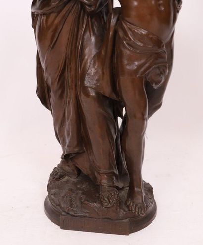 null BRONZE "GLORIA PATRIAE" D'Eugène MARIOTON (1854-1933) 

Important groupe à deux...