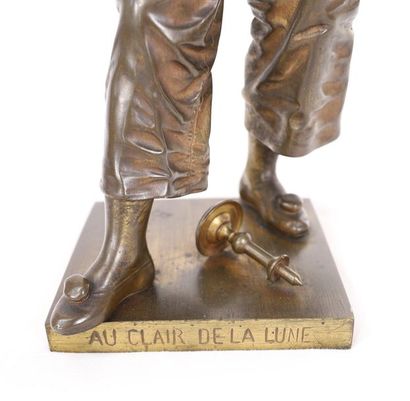 null BRONZE "AU CLAIR DE LUNE" D'Eutrope BOURET (1833-1906)

Joli sujet en bronze...