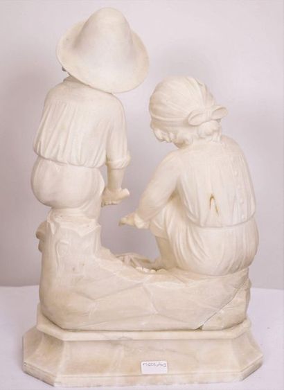 null SCULPTURE "TWO KIDS OR THE FIRE" BY A. CYPRIAN

VERY NICE GROUP in white marble,...