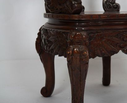 null WOODEN OFFICE ARMCHAIR CARVED "WITH DRAGONS", CHINA

Richly carved rosewood,...
