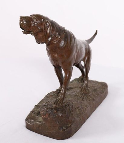 null Léon BUREAU (1866-1906)

"Barking hound hound of the hunt."

Bronze with a beautiful...