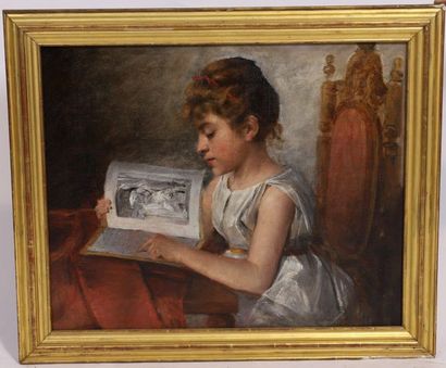 null BEAUTIFUL TABLE "YOUNG WOMAN AT READING" - FRENCH SCHOOL OF THE XIXth CENTURY

Nice...