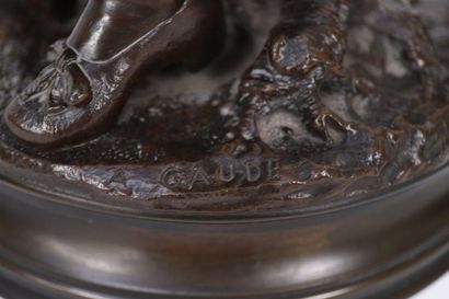 null IMPORTANT ET JOLI BRONZE "LE GALANT CHASSEUR" DE Adrien Etienne GAUDEZ (1845-1902)

Bronze...