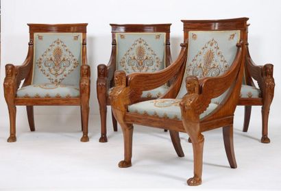 null EXCEPTIONAL EMPIRE PERIOD "RETURN FROM EGYPT" LIVING ROOM FURNITURE

Composed...