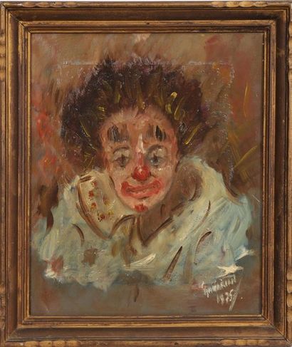 null PAINTING "FEMME CLOWN ANNIE FRATELLINI" 1975, FRAME

Oil on canvas, signed and...