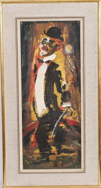 null GOUACHE "CLOWN CHARLOT" BY MANETTA

Gouache on paper, signed, framed under glass.

20th...