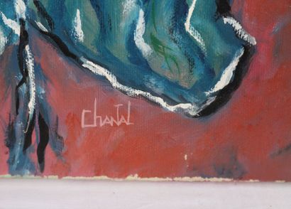null PAINTING "YOUNG CLOWN GIRL WITH A FLOWERY HAT" BY CHANTAL

Oil on canvas, signed.

Condition...