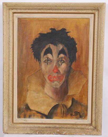 null PAINTING "SAD CLOWN" MONOGRAM "J.S.M."

Oil on canvas, monogrammed, framed.

Condition...