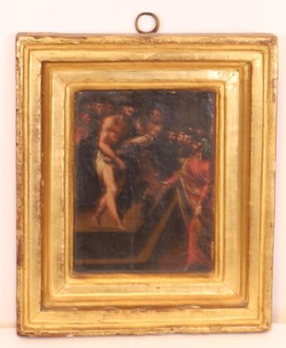 null TABLEAU "ECCE HOMO" ECOLE ITALIE DU NORD V. 1600

Peinture sur panneau en bois...