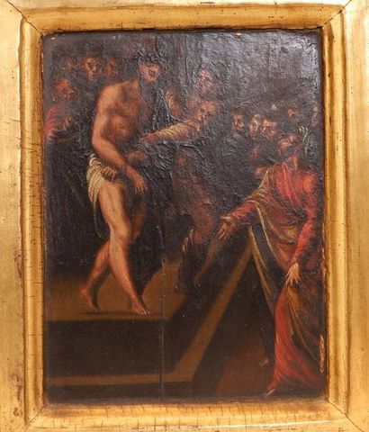 null TABLEAU "ECCE HOMO" ECOLE ITALIE DU NORD V. 1600

Peinture sur panneau en bois...