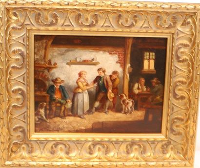 null TABLEAU "SCENE DE TAVERNE" DE Martin DOMICENT (1823-1898)

Huile sur panneau,...