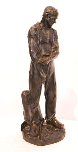 null BRONZE "PAYSAN SE RETROUSSANT LES MANCHES" DE Aimé-Jules DALOU (1838-1902)

Bronze...