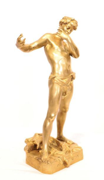 null BRONZE DORE "L'IMPROVISATEUR" DE Félix CHARPENTIER (1858-1924)

En bronze doré,...