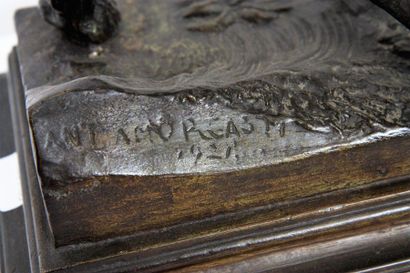 null BRONZE "LOUP" DE ANTONIO AMORGASTI (1880-1942)

En bronze patiné, signé et daté...