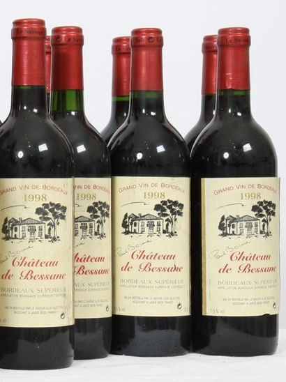 null 6 Btes 'CHÂTEAU DE BESSANE' Bordeaux supérieur 1998

Good levels