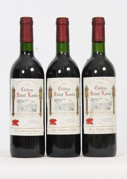 null 3 Btes "CHÂTEAU SAINT LOUIS" Montagne Saint Emilion 1998

Good levels