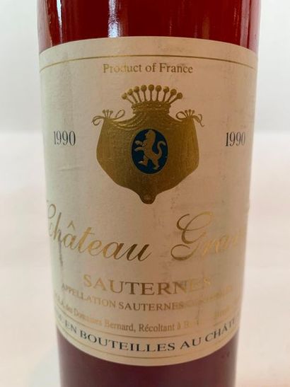 null 1 BTE "CHÂTEAU GRAVAS" - Sauternes - 1990

Niveau bas goulot