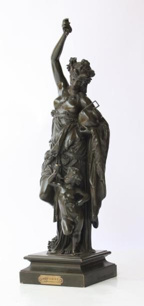 Albert Ernest CARRIER-BELLEUSE (Aivisy-le-Château 1824-Sèvres 1887) L'Automne Bronze...