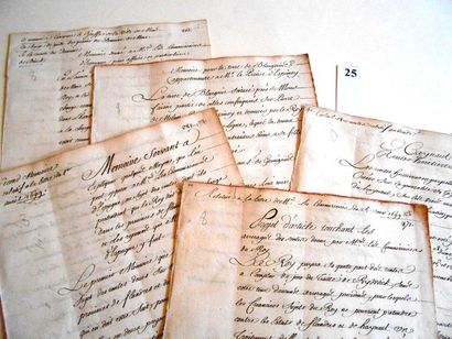 null FLANDRES - HAINAUT – LOT de 7 pièces manuscrites XVIII°.

Rentes à payer suite...