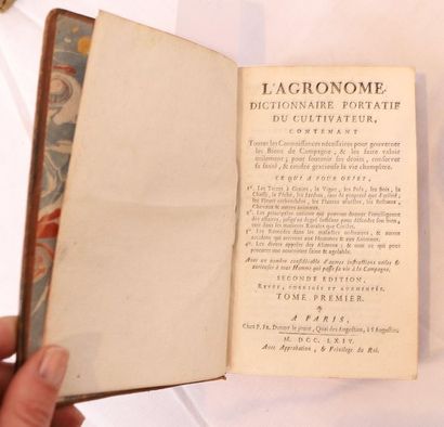null L’AGRONOME, DICTIONNAIRE PORTATIF DU CULTIVATEUR, PARIS 1763.

2 vol. reliés...