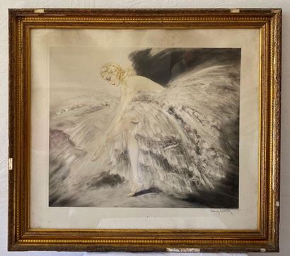 null Louis ICART (1888-1950). ANSEUSE D'OPERA - Aquatinte- (rousseur) H : 48 x L...