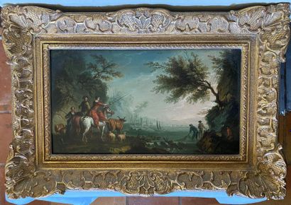 null WATERFRONT SCENE 

Oil on panel - VAN DER BURCH 

Late 18th / 19th century 

H:...