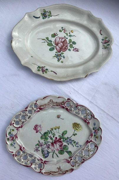 null LOT OF AN OVAL DISH (EAST) AND BANETTE (LUNEVILLE) 
 
18th century