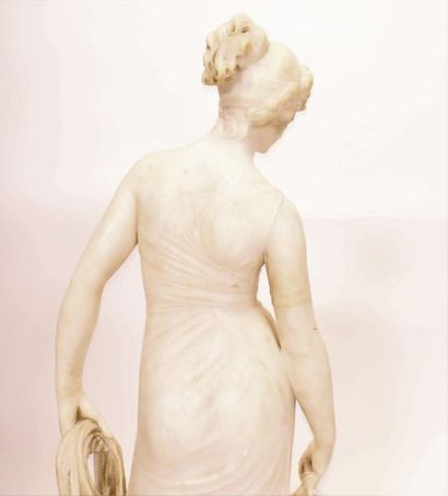 null ALABASTER SUBJECT "YOUNG LADY WITH A JUG"

In alabaster, resting on a naturalist...