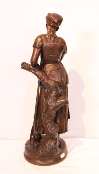 null Auguste MOREAU (1834-1917)

BRONZE "PEASANT GIRL WITH A PITCHFORK" 

In patinated...